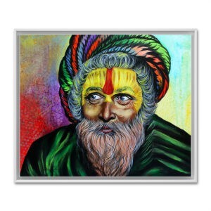 Shadhu - 1, Portrait Painting, Acrylic Painting on Canvas.